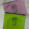 Embroidered Pet Portrait Canvas Zipper Pouch