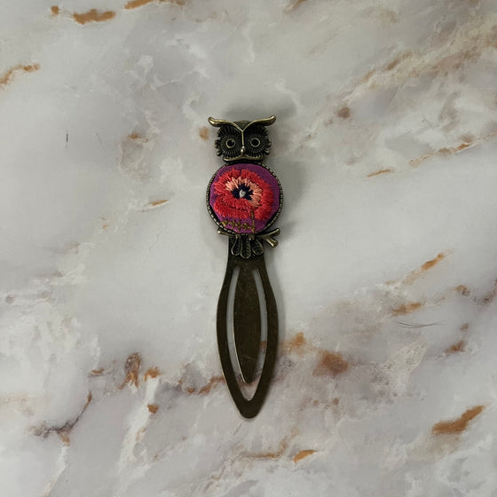 Owl and Poppy Bookmark