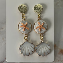  Hand Embroidered Starfish Earrings