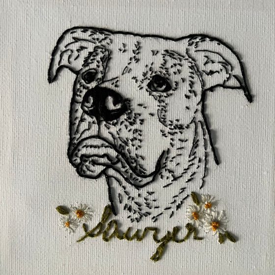 5"x5" Mini Embroidered Pet Canvas