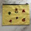 Hand Embroidered Fall Themed Zipper Pouch