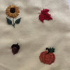 Hand Embroidered Fall Themed Zipper Pouch