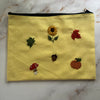 Hand Embroidered Fall Themed Zipper Pouch